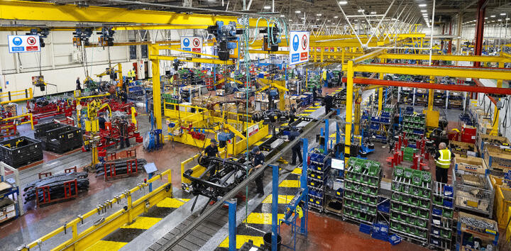 Production line at Leyland assembly plant