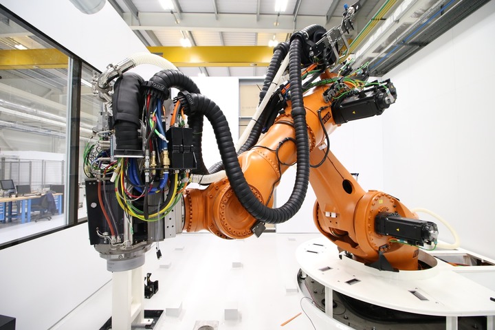 The newly upgraded KUKA Titan robot at the AMRC’s Factory 2050.
