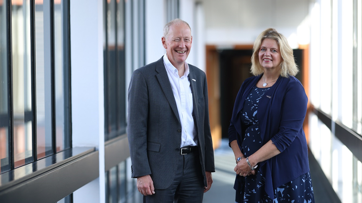 HVM Catapult chair Steve Bagshaw with chief executive Katherine Bennett